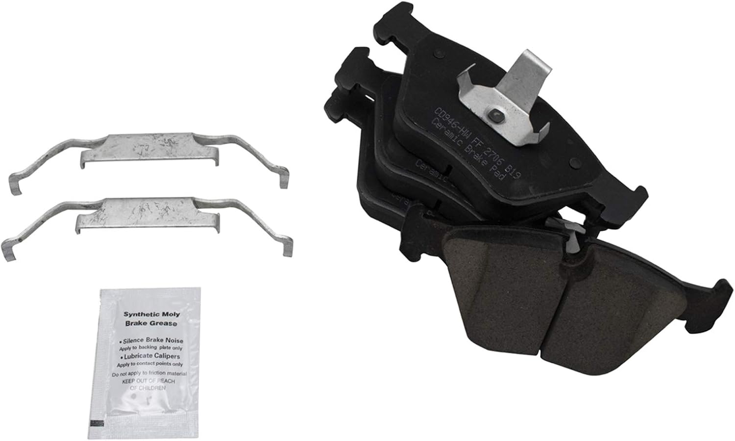 TRQ Front Brake Pads Ceramic for BMW 330Ci, 330i, M3, X3, Z4