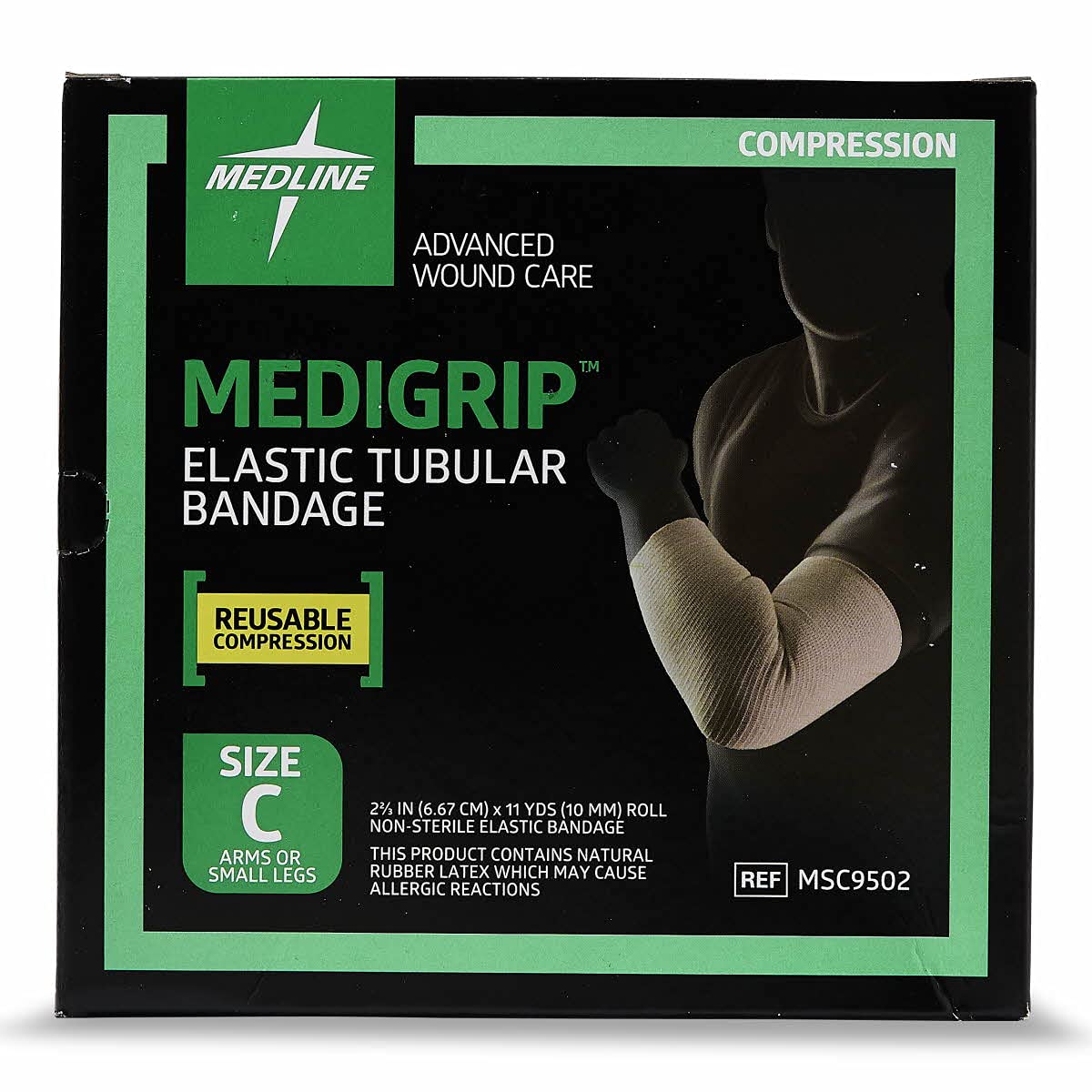 Medigrip Elastic Latex Tubular Support Bandage for Arms and Legs