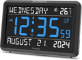 Large Digital Clock with Date and Day of Week - Easy-Read Alarm Clock