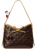 Hobo Quilted Crossbody Bag for Women - Soft PU Leather Chic