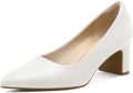 Women's Pointed Toe Pumps 2 in Chunky Block Heels - Dressy Slip On