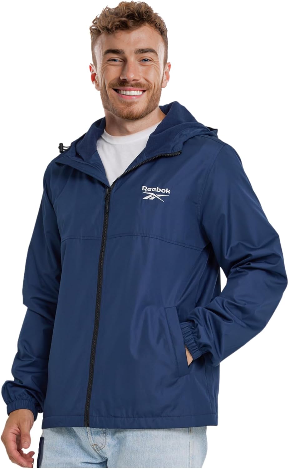 Reebok Rain Jacket Men - Lightweight Waterproof Windbreaker