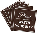 Please Watch Your Step Sign - Square Classy Small 5 Pack