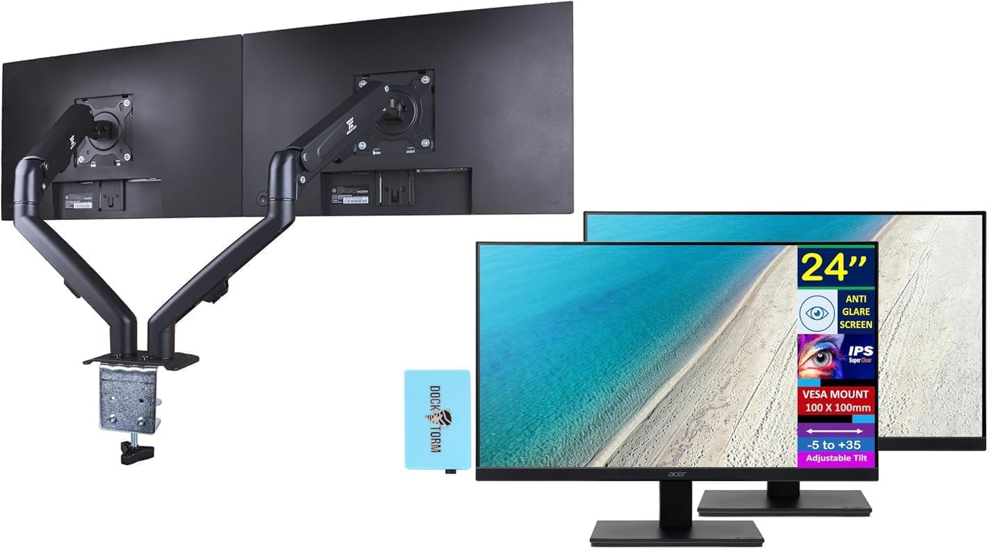 Acer 24 Inch Vero FHD IPS Monitor with Dockztorm Hub & Mount