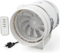 8 in Duct Fan with Remote Control - 740 CFM Quiet Inline Ventilation