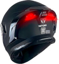 1Storm Modular Full Face Motorcycle Helmet Dual Visor - LED Tail