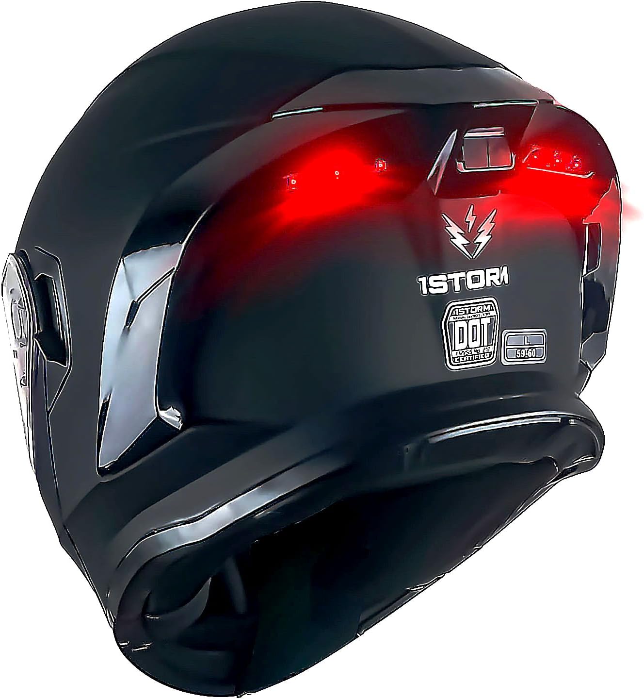 1Storm New Motorcycle Modular Full Face Helmet with LED Light