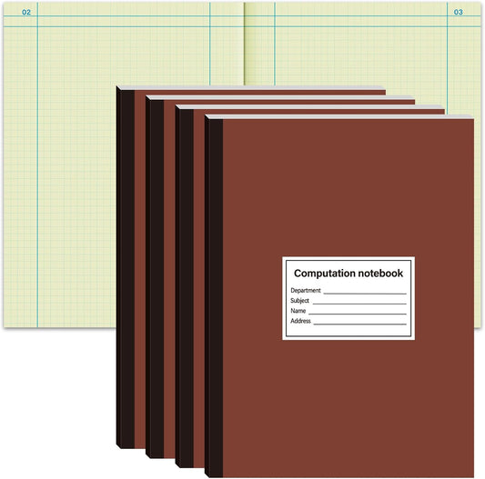 4 Pcs Computation Notebook for Engineering and Technical Use