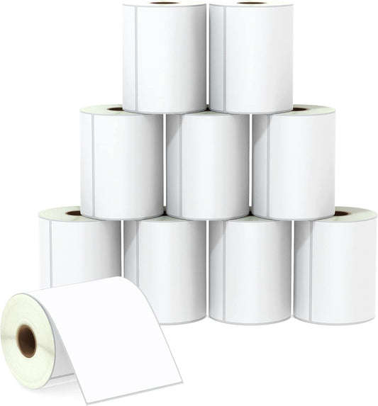 BETCKEY Large Shipping Labels for Zebra & Rollo Printer - Premium Adhesive & Perforated [10 Rolls]