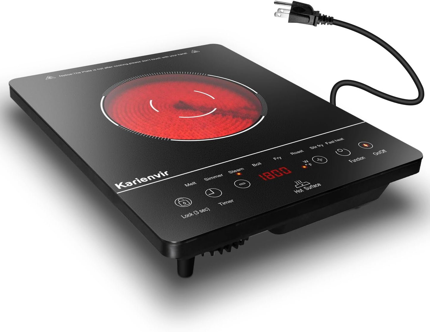 Single Burner Electric Cooktop for Portable Cooking Needs