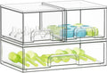 SpaceAid Bottle Storage Organizer Baby - Clear Stackable Drawer Set