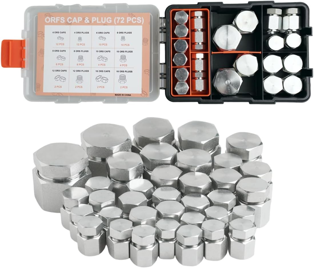 Hydraulic Hose Caps and Plugs Kit for Heavy Duty Applications