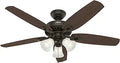 Hunter 53238 Transitional 52in Ceiling Fan - Quiet, Dimmable LED