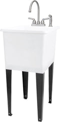 White Space Saver Utility Sink - Narrow Laundry Tub