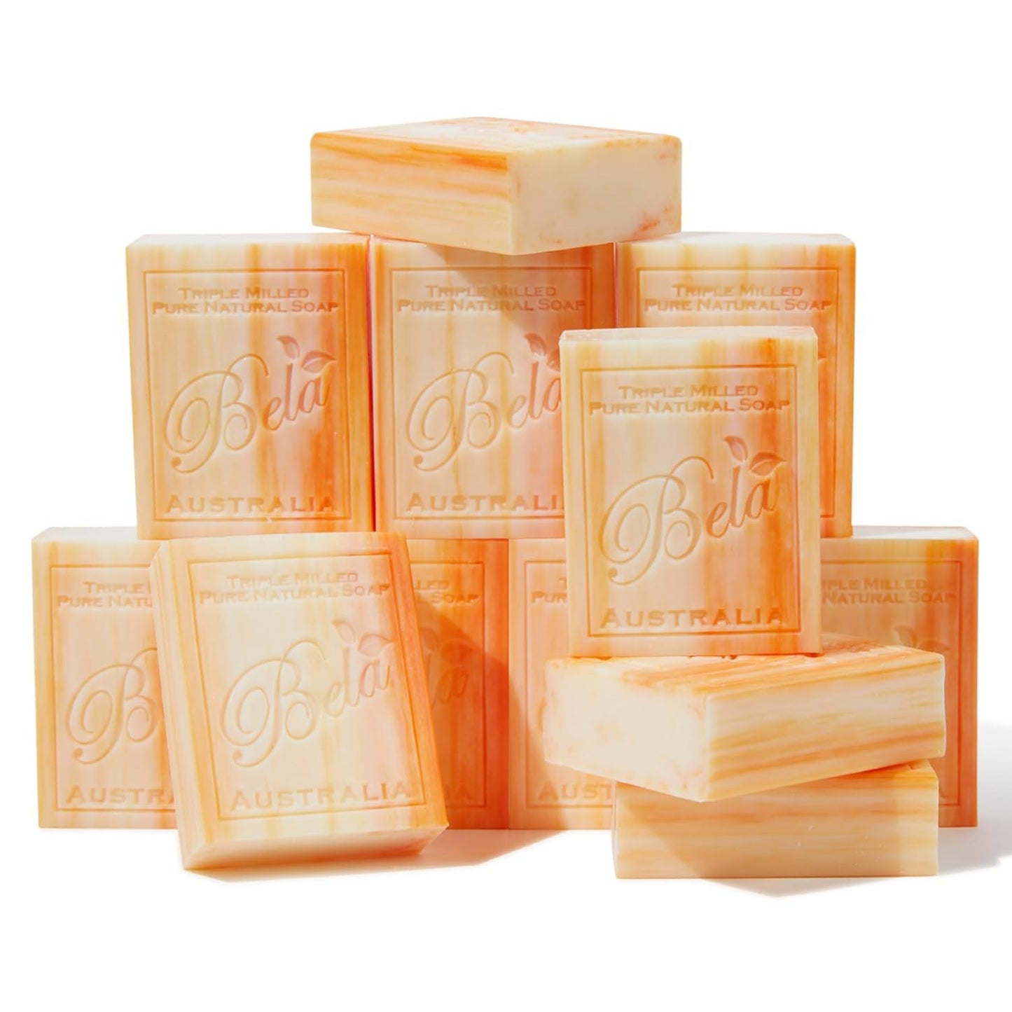 BELA Orange Zest Soap Bars - Luxurious French Triple Milled Soap