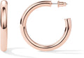 PAVOI 14K Gold Plated Lightweight Chunky Open Hoops - Chic