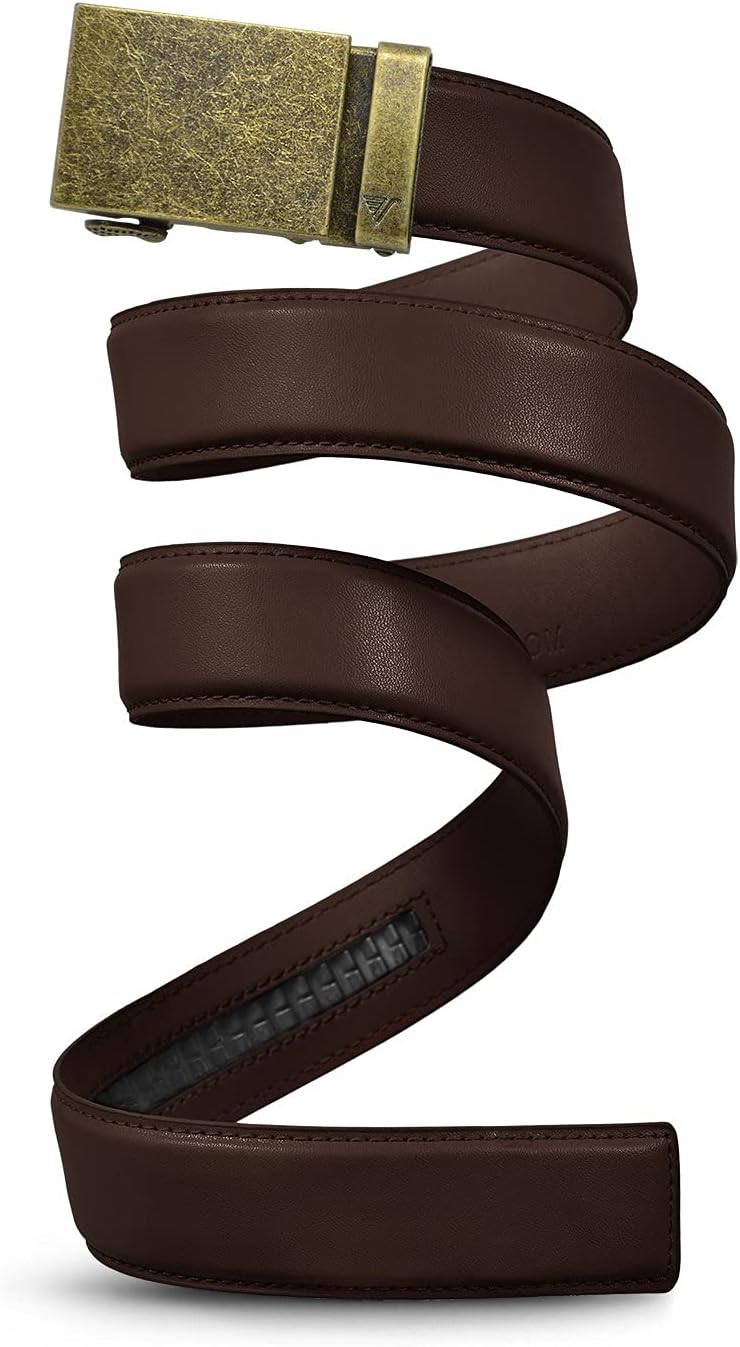Mission Belt Men's Leather Ratchet Belt for Perfect Fit Every Time