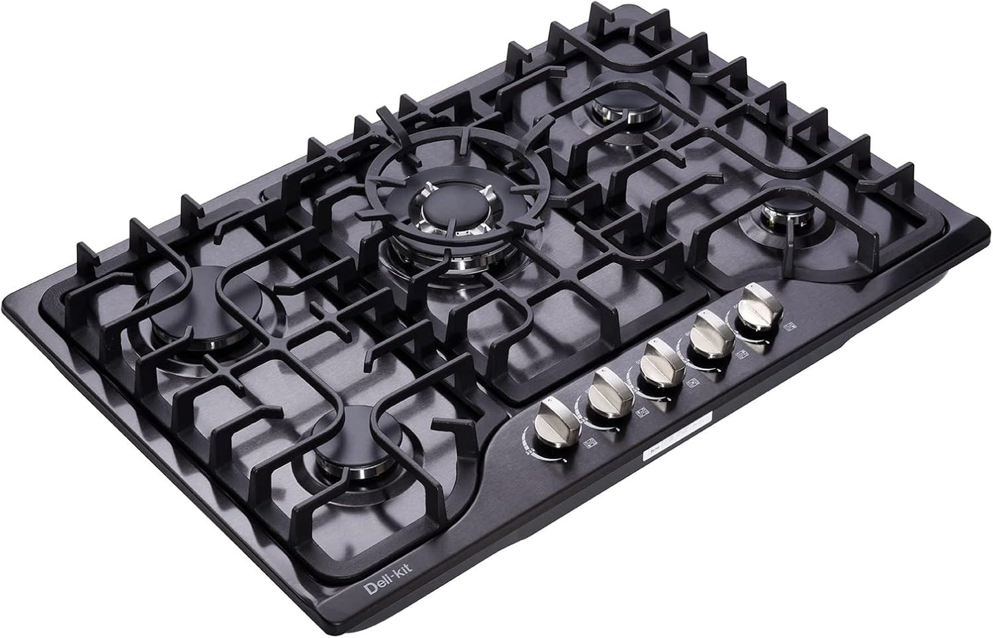 30 Inch Dual Fuel Gas Cooktop with 5 Sealed Brass Burners