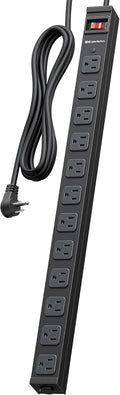 ETL Certified 12 Outlet Power Strip with 2100J Surge Protection