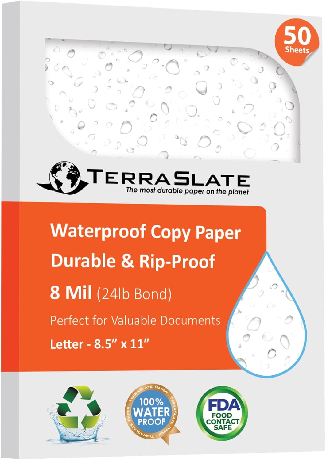 TerraSlate Premium Waterproof Printer Paper for Quality Printing