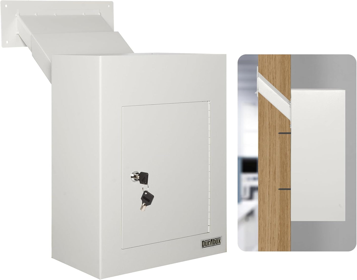 Durabox Through-the-Wall Drop Box Safe for Secure Mail Storage