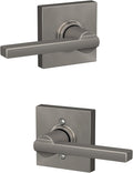 Latitude Door Lever Collins Trim Satin Nickel - Passage Lock