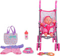 Dream Collection Baby Doll Care Gift Set with Stroller - Realistic