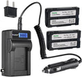 Kastar 2-Pack VM-BPL13 Battery and LCD AC Charger Kit - Extended Run