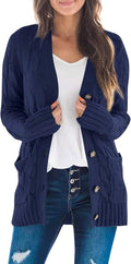Cardigan Sweaters Button Down Cable Knit - Cozy Everyday Layer