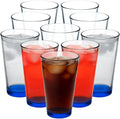 DISCOUNT PROMOS Beer Pint Glasses 16 oz Set of 10 - Sturdy Stackable