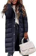 Womens Winter Long Puffer Coat Thicken Ladies Down Quilted Jacket are