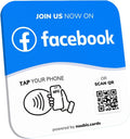 NFC Social Media Sign Plate - QR Code Tap Card for Followers