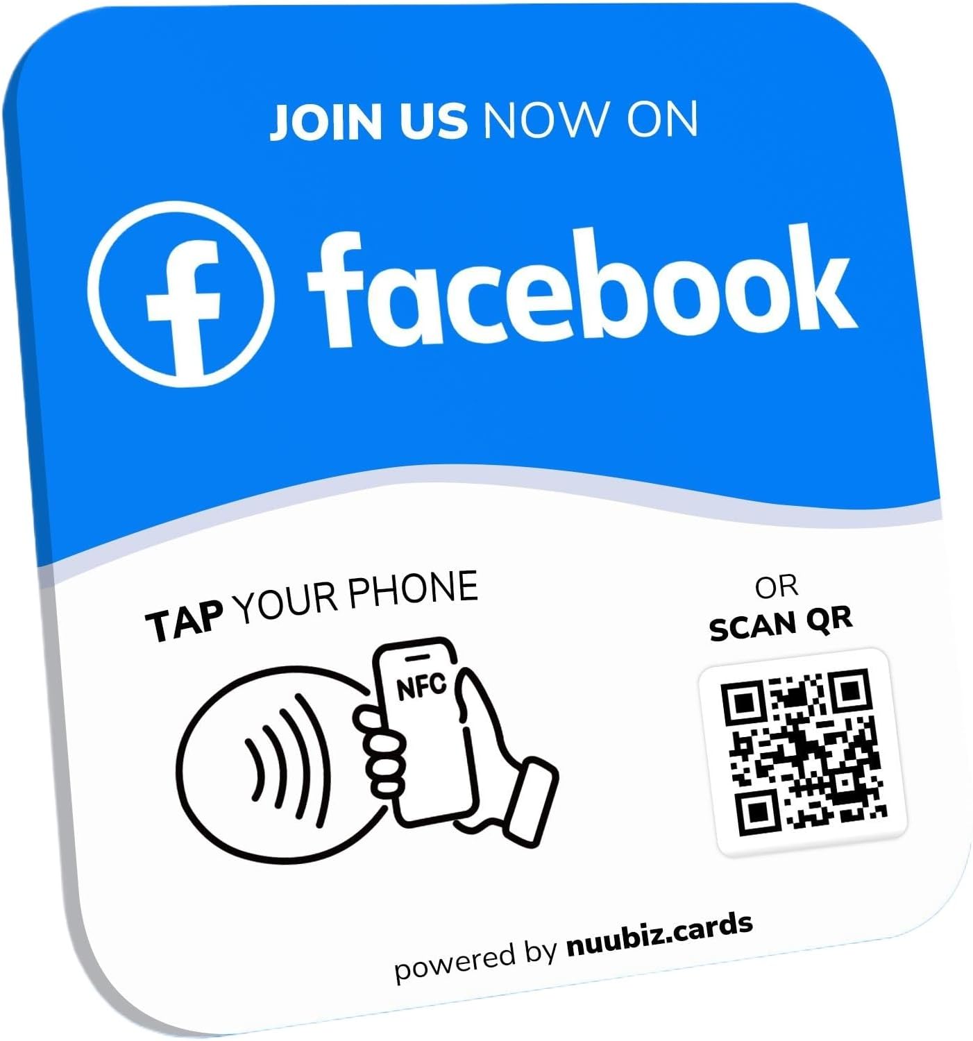 NFC Social Media Sign Plate - Boost Followers & Reviews Easily