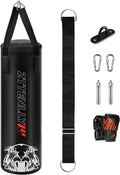 Kids Punching Bag with Gloves and Adjustable Strap - Durable PU