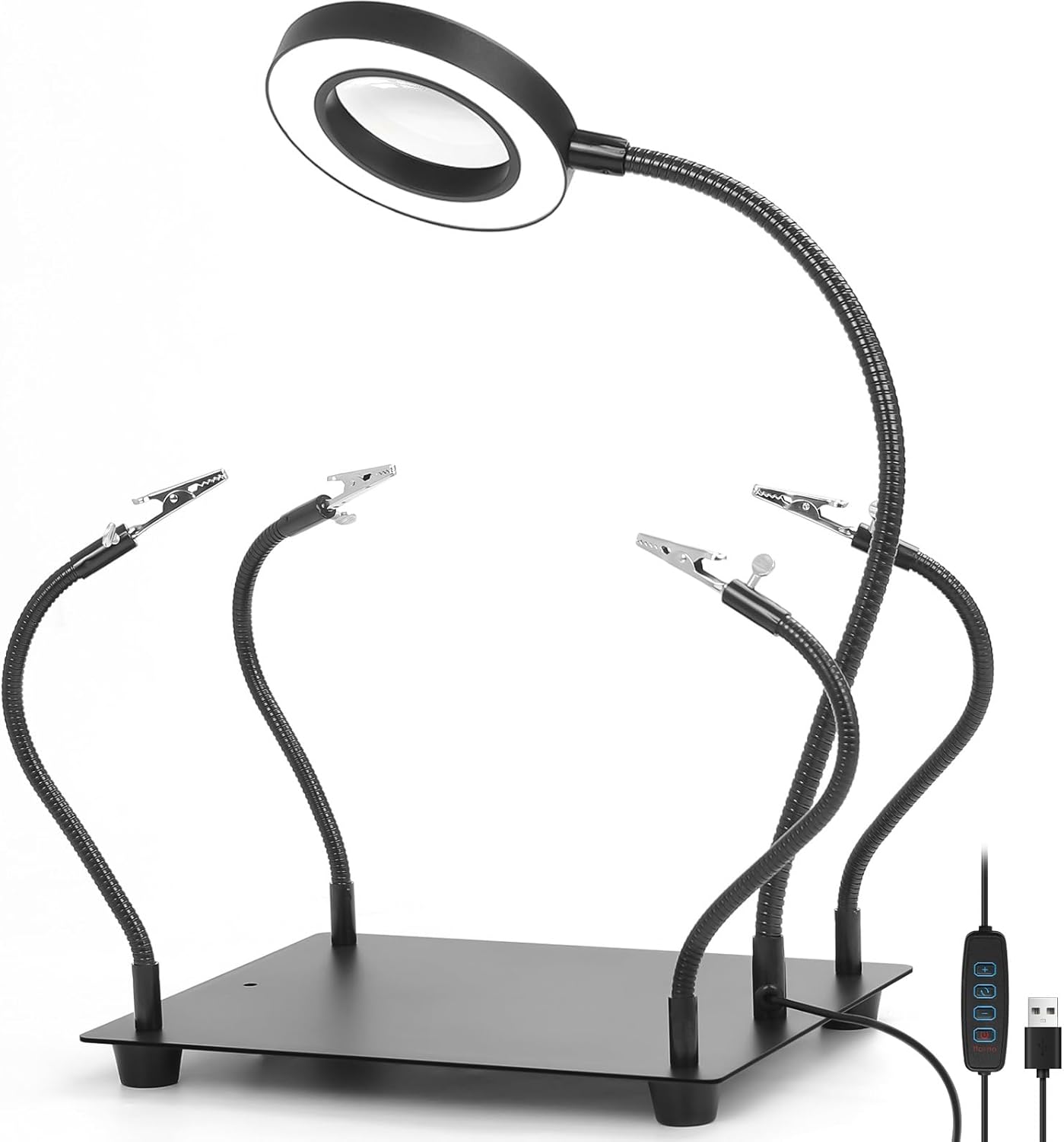 Helping Hands Soldering Station with Magnifying Glass and Light