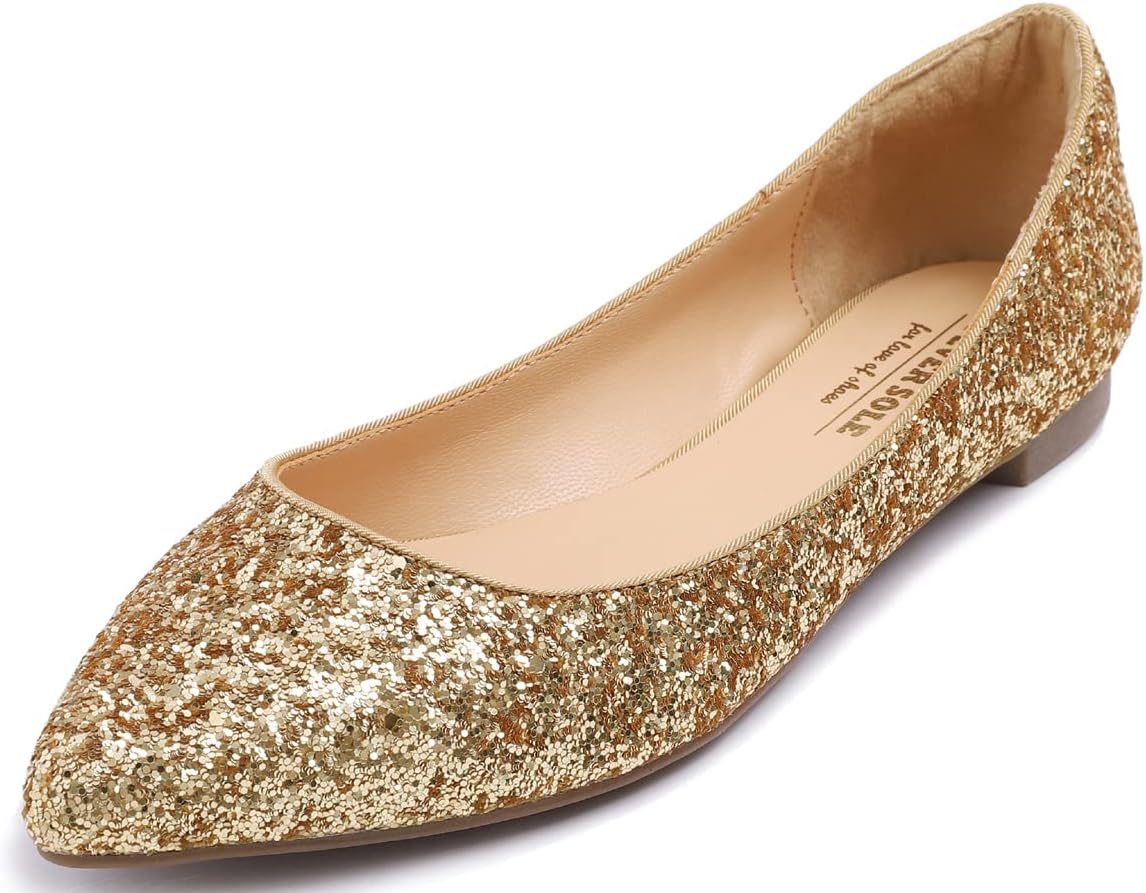 FEVERSOLE Women's Macaroon Colorful Memory Foam Cushion Flats
