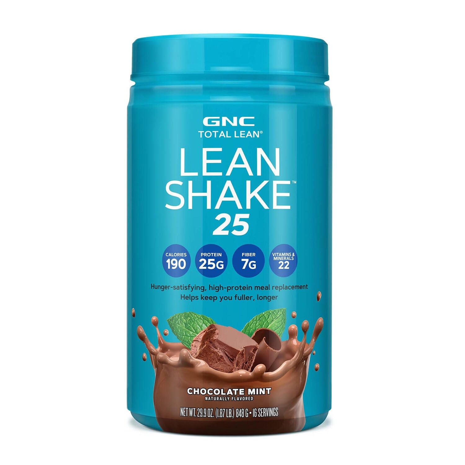GNC Total Lean Lean Shake 25 - Chocolate Mint for Nutrition