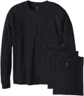 Men's Essentials Long-Sleeve Crewneck T-Shirt, 2-Pack - Cotton