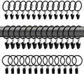 Rustproof Curtain Rings with Clips by WISION - Hassle-Free Drapery Hanging