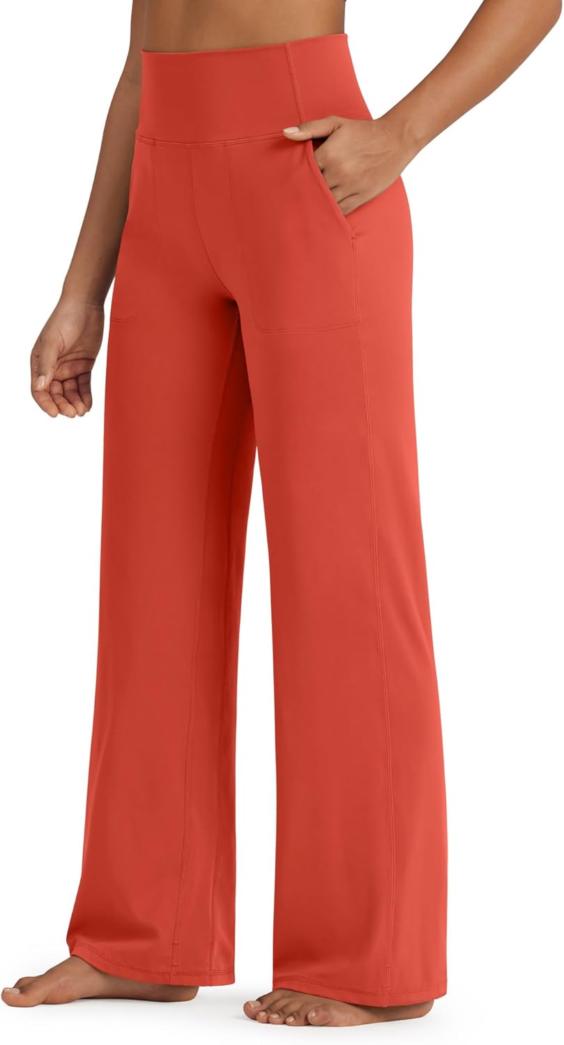 G4Free BareFeel High Stretch Yoga Pants for Women with Pockets