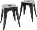 Industrial Metal Stools Set of 2 for Dining and Classroom Use
