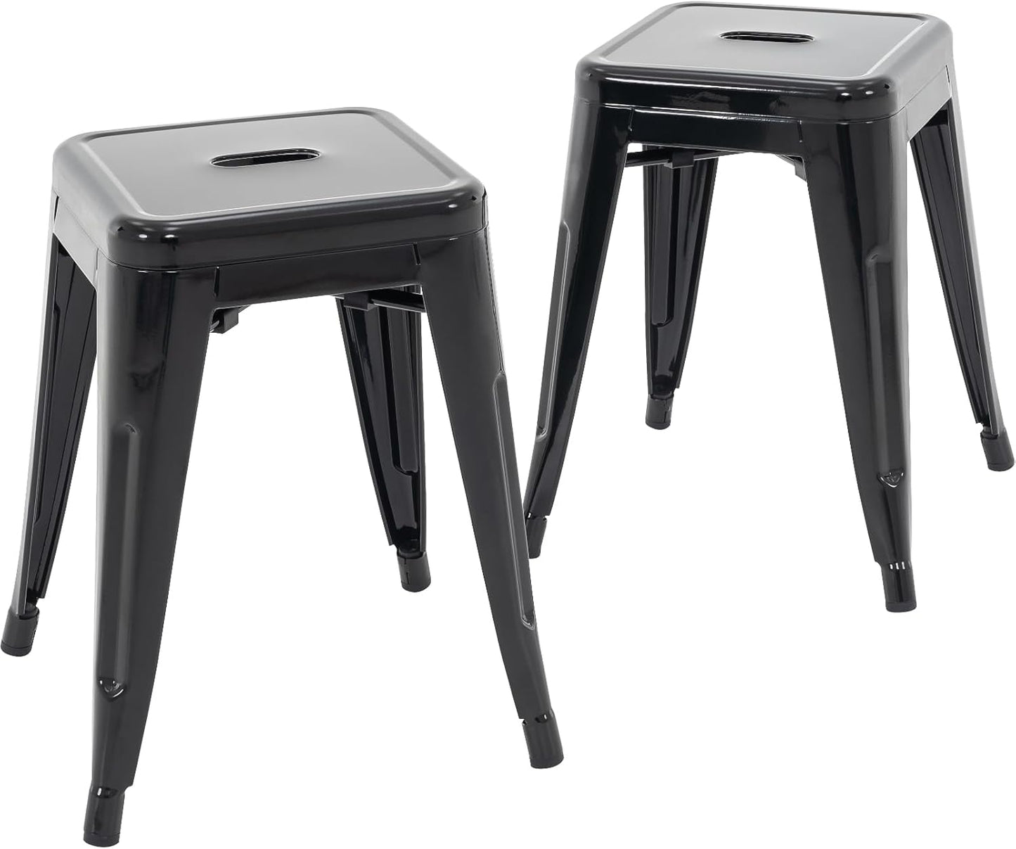 Industrial Metal Stools Set of 2 for Dining and Classroom Use