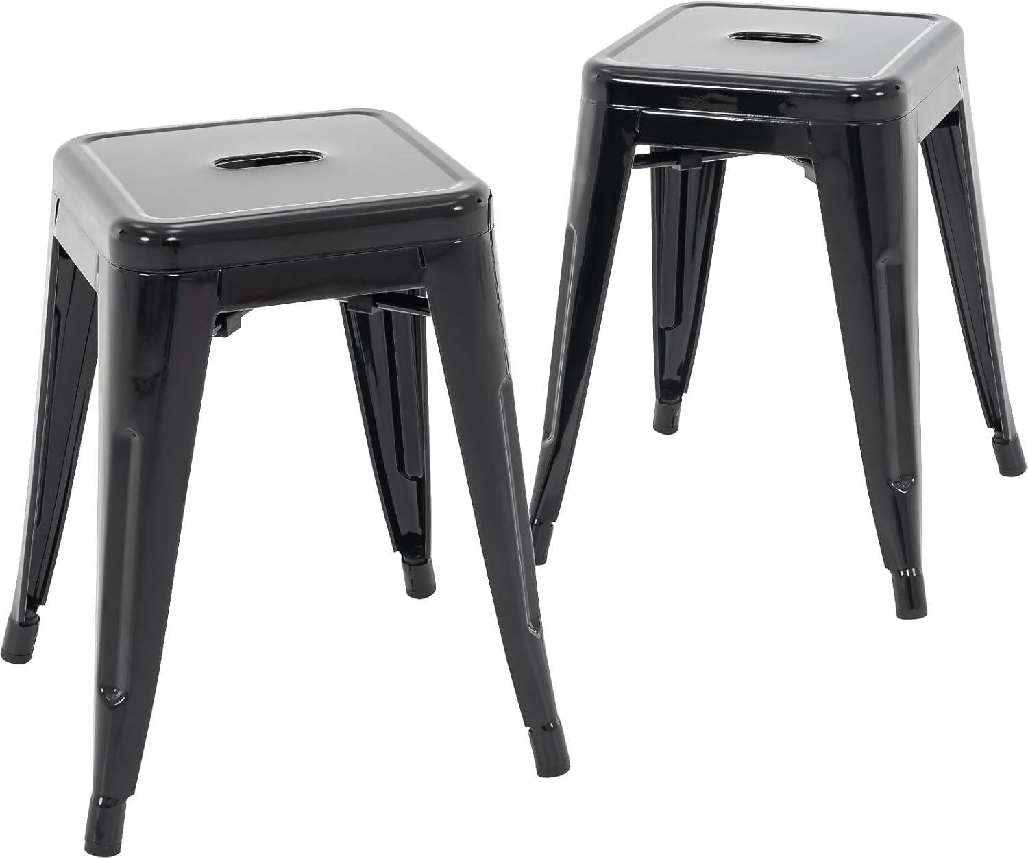 Industrial Metal Stools Set of 2 for Dining and Classroom Use