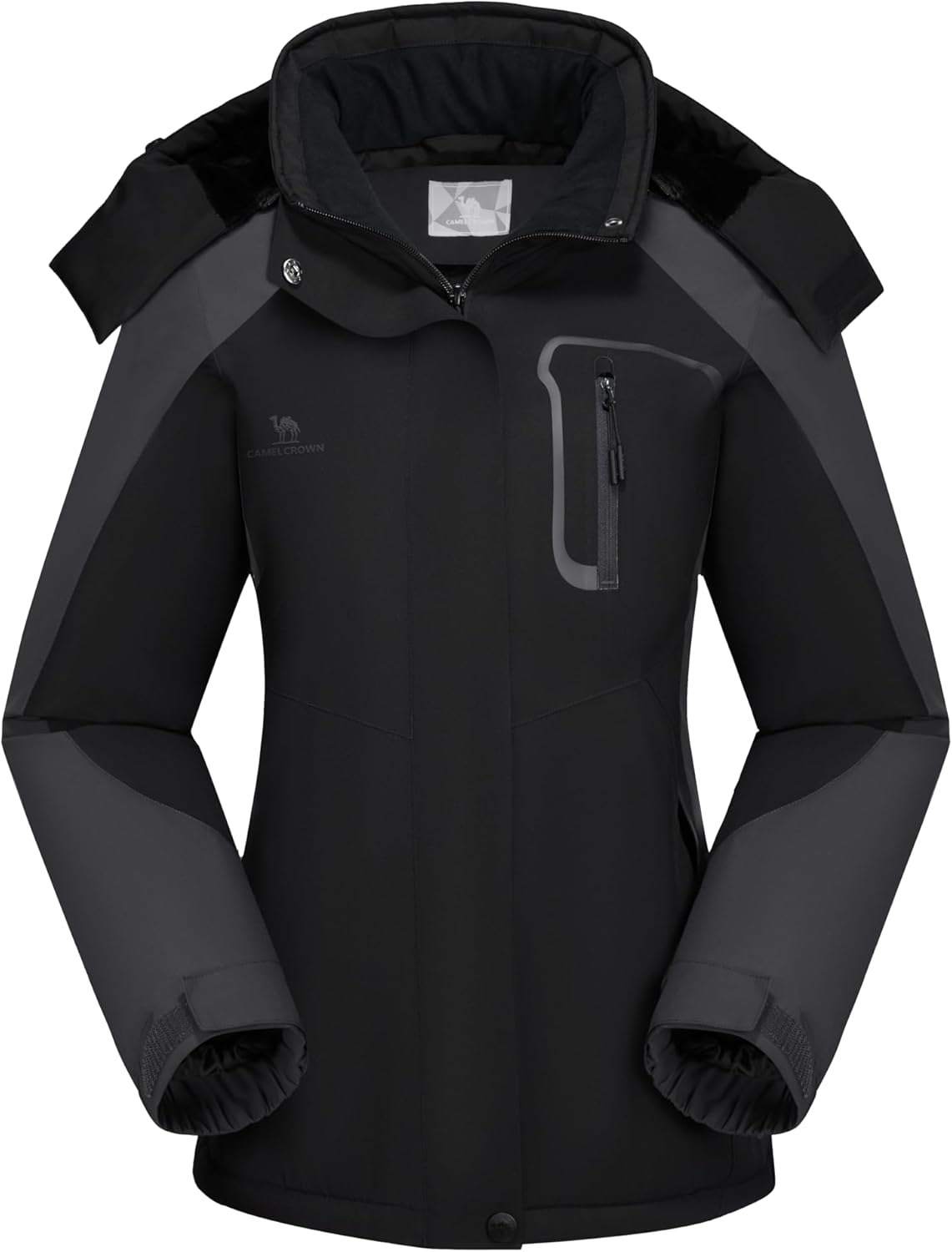 CAMEL CROWN Women's Ski Jacket for Winter Snow Sports Activities