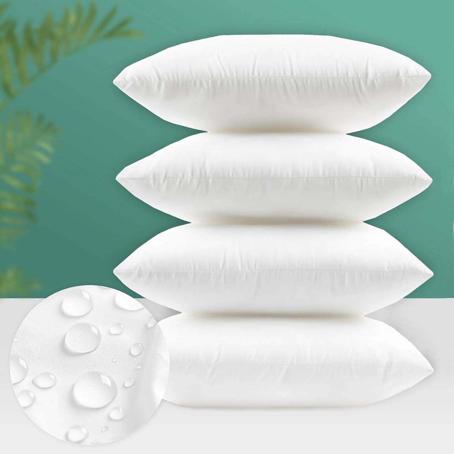 Codi Outdoor Pillow Inserts 16x16 Set of 4 for Patio Use