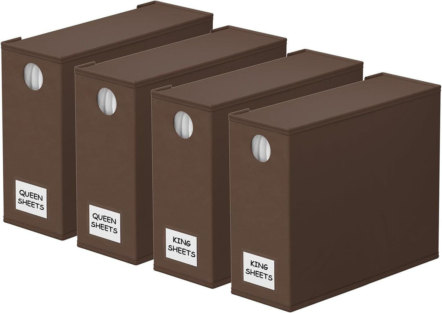 SpaceAid Bed Sheet Organizers 4 Pack for Linen Closet Storage