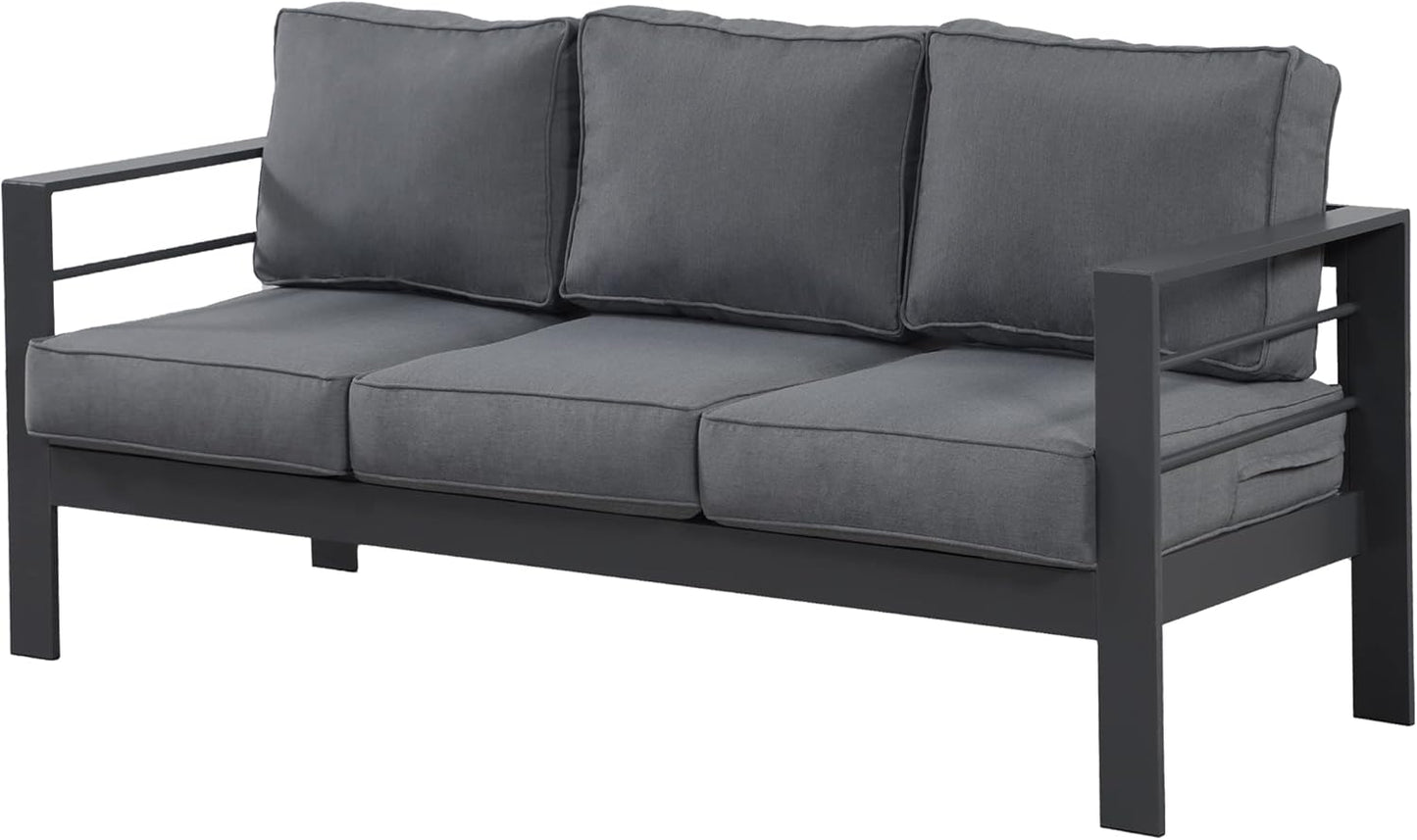 Wisteria Lane Aluminum Sofa for All-Weather Outdoor Comfort