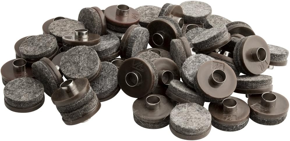 Floor-Saving Walnut Felt Pads, 48pc Pack