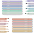 12Pcs Aesthetic Cute Pastel Highlighters - No Bleed - Assorted Colors