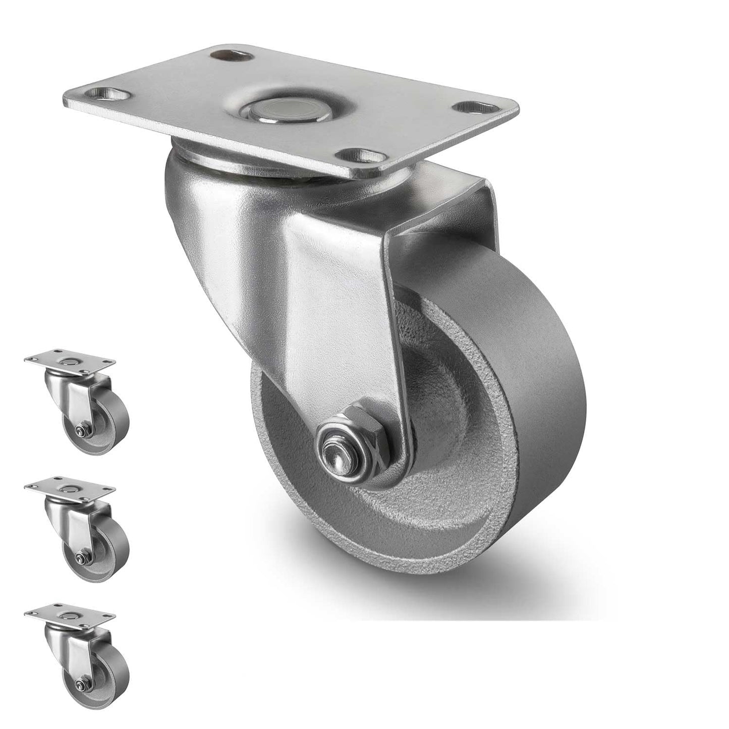 HANDSAMMU 3in Industrial Casters Set of 4 Heavy Duty Wheels